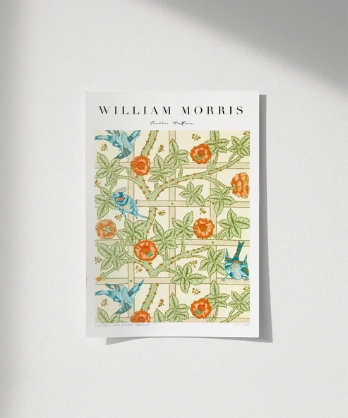 Çerçevesiz Poster William Morris Kafes Deseni ürün görseli