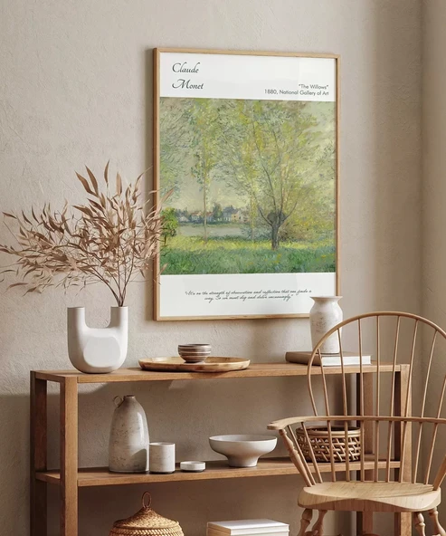 Çerçevesiz Poster Claude Monet Söğütler - Resim 5