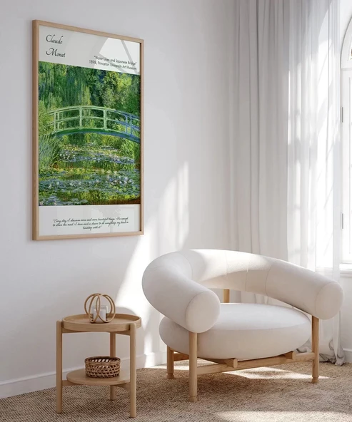 Çerçevesiz Poster Claude Monet Zambaklar ve Japon Köprüsü - Resim 5