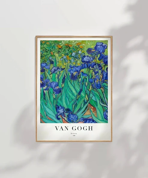 Çerçevesiz Poster Van Gogh Irıses No 1 - Resim 7