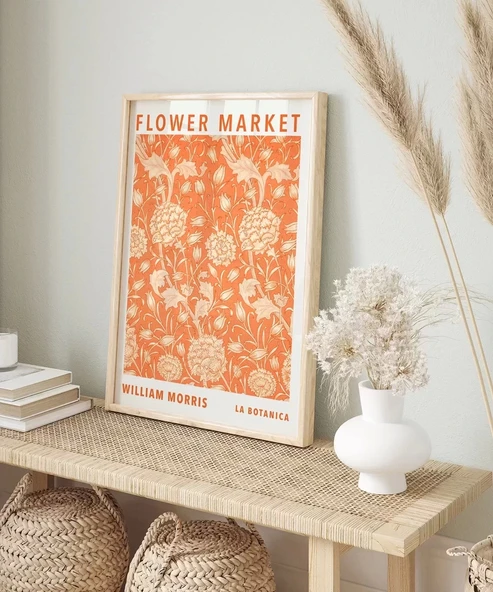 Çerçevesiz Poster William Morris Flower Market - Resim 4
