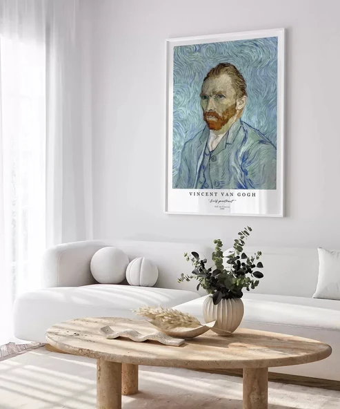 Çerçevesiz Poster Vincent Van Gogh Otoportre - Resim 3