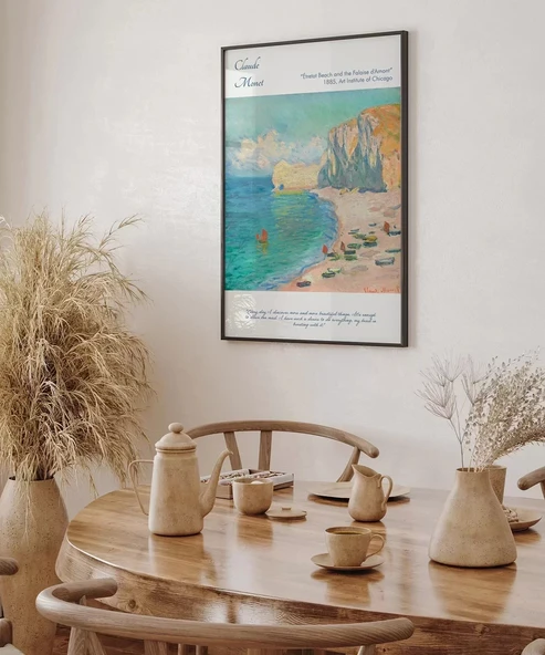 Çerçevesiz Poster Claude Monet Etretat Kumsalı - Resim 5