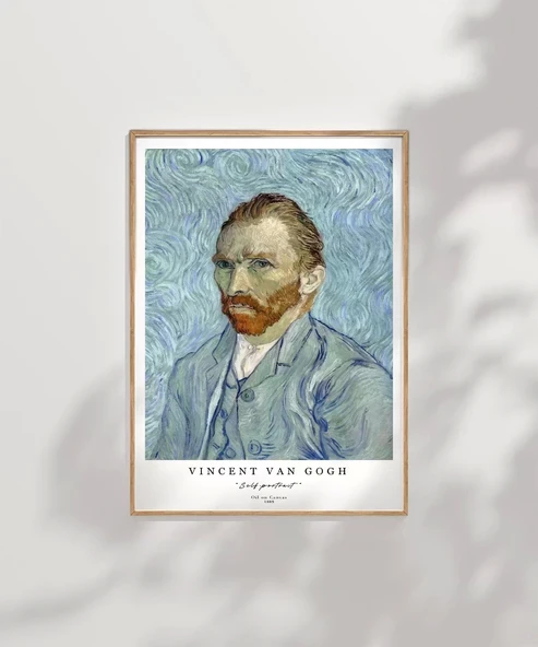 Çerçevesiz Poster Vincent Van Gogh Otoportre - Resim 7