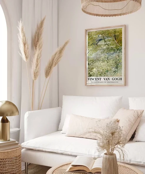 Çerçevesiz Poster Vincent Van Gogh Riverbank'da Bahar Vakti (2) - Resim 4