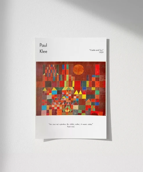 Çerçevesiz Poster Paul Klee Kale ve Güneş ürün görseli
