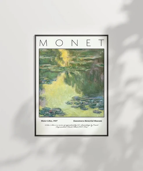 Çerçevesiz Poster Claude Monet Zambaklar - Resim 2