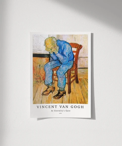 Çerçevesiz Poster Vincent Van Gogh Üzgün Yaşlı Adam ürün görseli