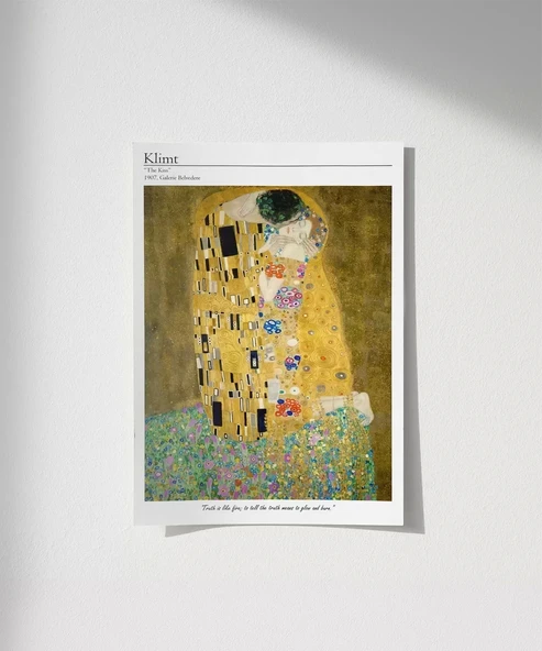 Çerçevesiz Poster Gustav Klimt Öpücük 1 ürün görseli