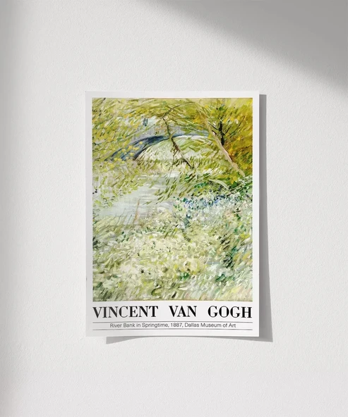 Çerçevesiz Poster Vincent Van Gogh Riverbank'da Bahar Vakti (2) ürün görseli