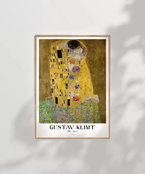 Çerçevesiz Poster Gustav Klimt Öpücük 3 - Resim 7