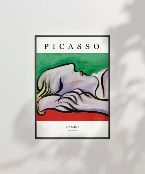 Çerçevesiz Poster Pablo Picasso Le Repos - Resim 2