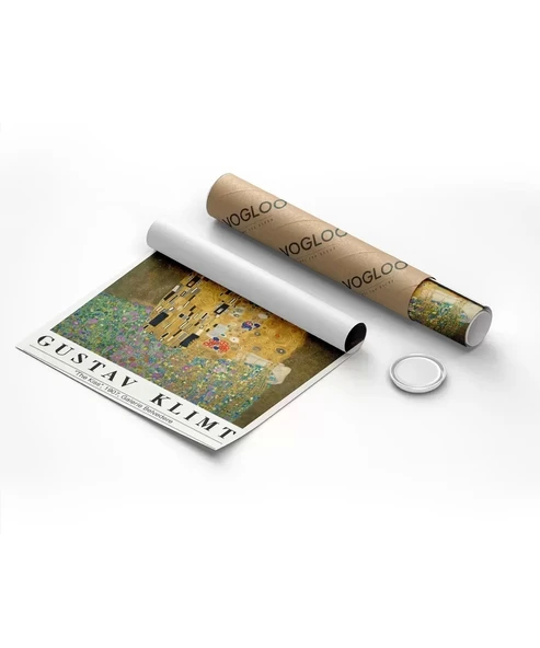 Çerçevesiz Poster Gustav Klimt Öpücük 2 - 8