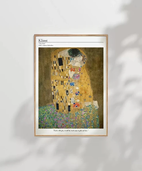 Çerçevesiz Poster Gustav Klimt Öpücük 1 - Resim 7