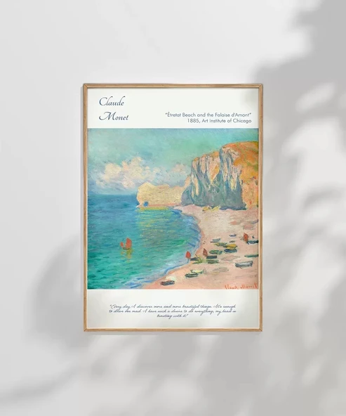 Çerçevesiz Poster Claude Monet Etretat Kumsalı - Resim 7
