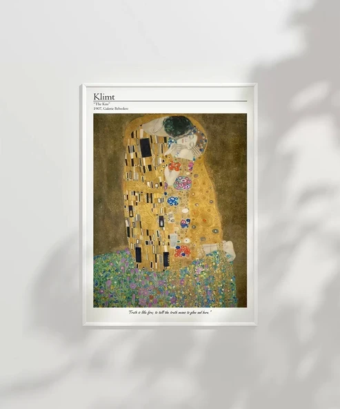 Çerçevesiz Poster Gustav Klimt Öpücük 1 - Resim 6