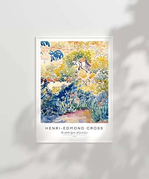 Çerçevesiz Poster Henri Edmond Cross The Artist’s Garden At Saint Clair - Resim 6