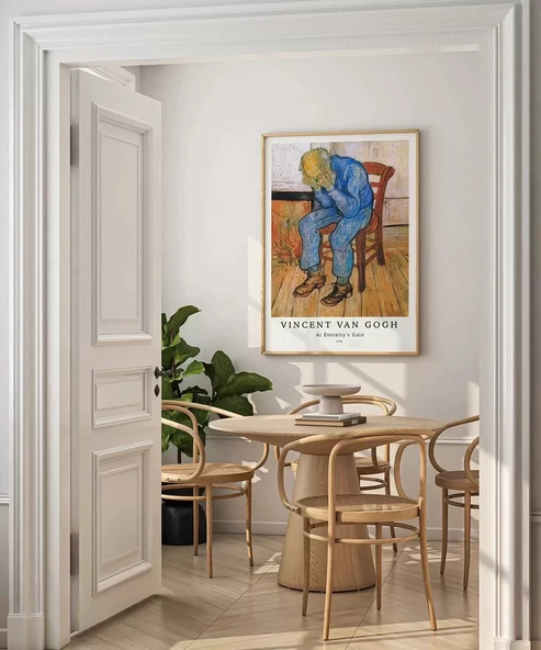 Çerçevesiz Poster Vincent Van Gogh Üzgün Yaşlı Adam - Resim 4