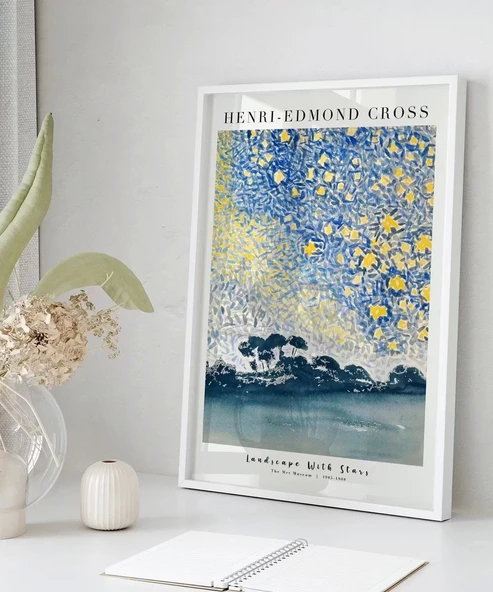 Çerçevesiz Poster Henri-Edmond Cross Yıldızlarla Dolu Manzara - Resim 5