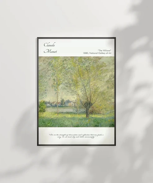 Çerçevesiz Poster Claude Monet Söğütler - Resim 2
