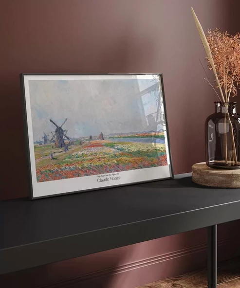 Çerçevesiz Poster Claude Monet Hadue Yakınlarında Lale bahçeleri - Resim 4