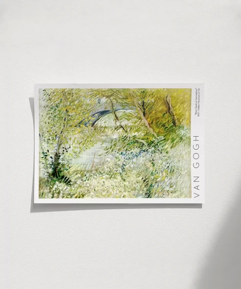 Çerçevesiz Poster Vincent Van Gogh Riverbank'da Bahar Vakti ürün görseli