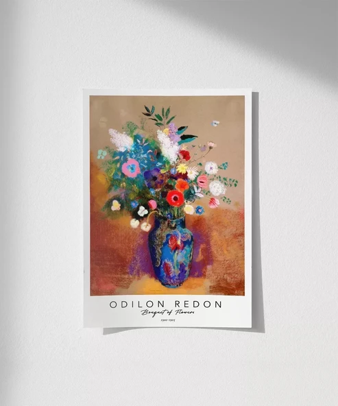 Çerçevesiz Poster Odilon Redon Çiçek Buketi ürün görseli