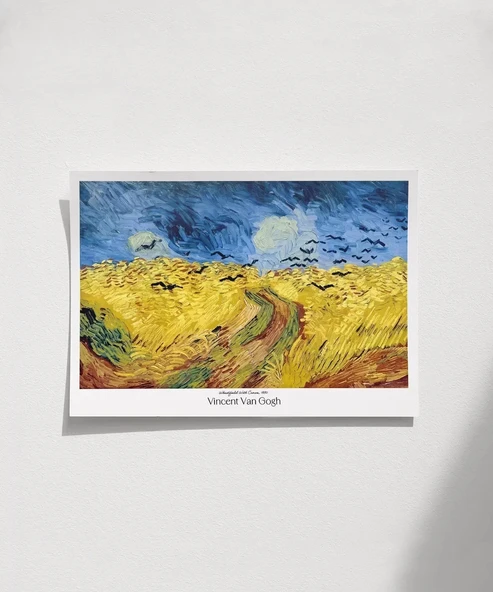 Çerçevesiz Poster Vincent Van Gogh Buğday Tarlası Ve Kargalar ürün görseli