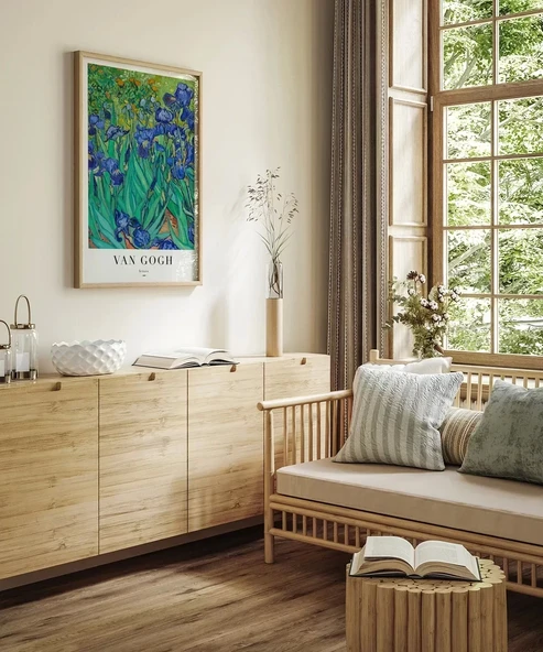 Çerçevesiz Poster Van Gogh Irıses No 1 - Resim 3