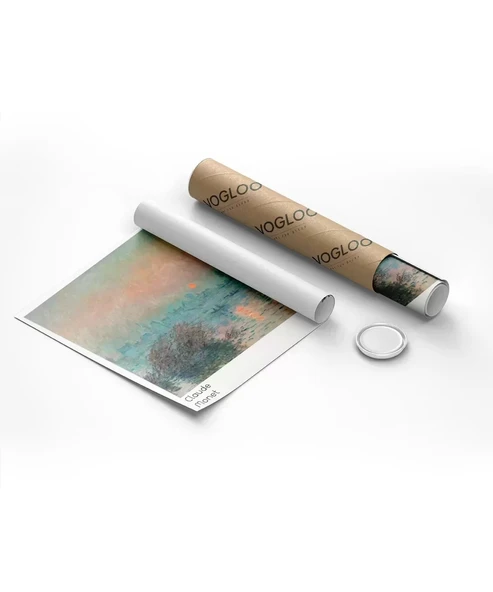 Çerçevesiz Poster Claude Monet Lavacourt'ta Seine Nehri'nde Gün Batımı - Resim 8