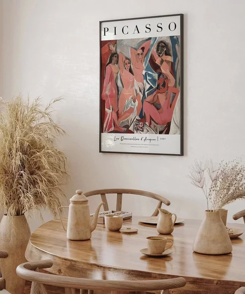 Çerçevesiz Poster Pablo Picasso Avignonlu Kızlar - Resim 4