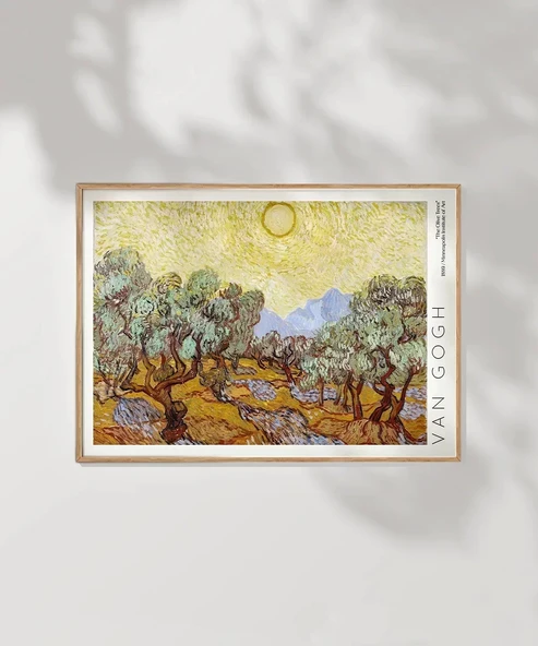 Çerçevesiz Poster Vincent Van Gogh Zeytin Ağaçları - 7