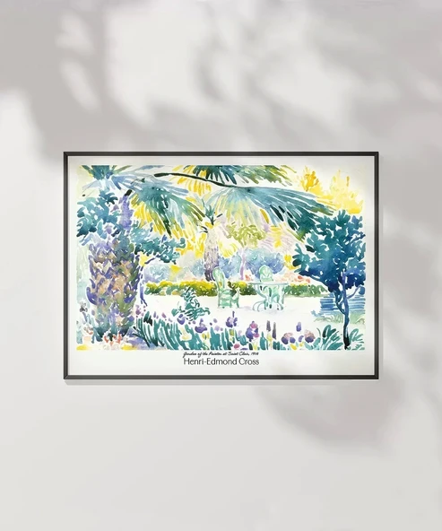 Çerçevesiz Poster Henri-Edmond Cross Saint Clair'deki Ressamın Bahçesi - Resim 6