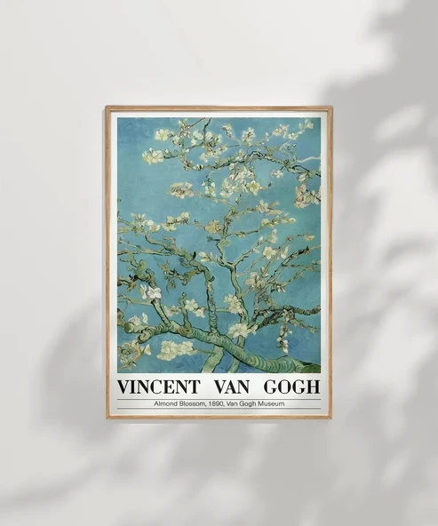 Çerçevesiz Poster Vincent Van Gogh Badem çiçeği - Resim 7