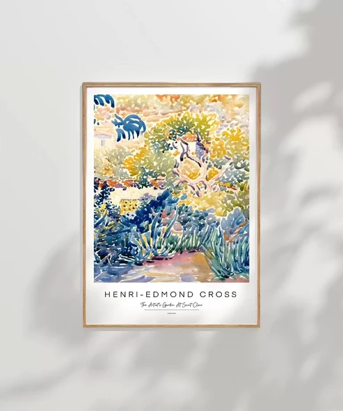 Çerçevesiz Poster Henri Edmond Cross The Artist’s Garden At Saint Clair - Resim 7