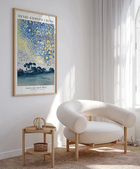 Çerçevesiz Poster Henri-Edmond Cross Yıldızlarla Dolu Manzara - Resim 4