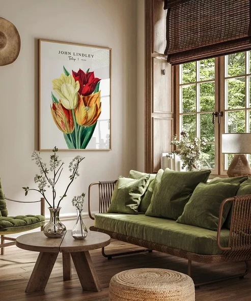 Çerçevesiz Poster John Lindley Lale - Resim 3