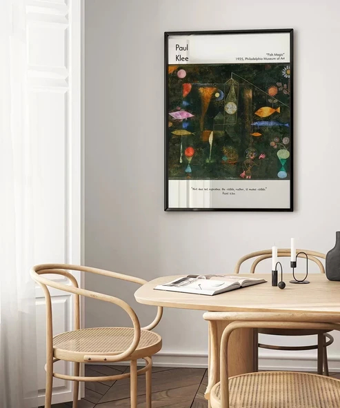 Çerçevesiz Poster Paul Klee Balık Büyüsü - Resim 4