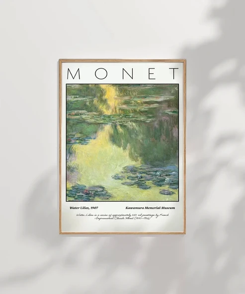 Çerçevesiz Poster Claude Monet Zambaklar - Resim 7