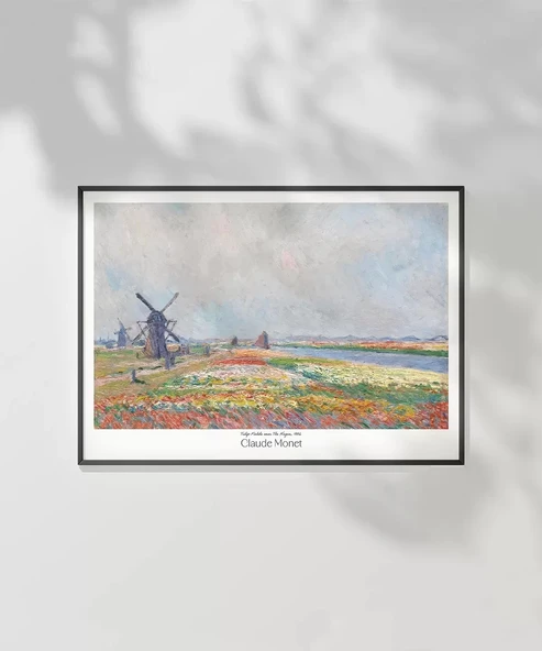 Çerçevesiz Poster Claude Monet Hadue Yakınlarında Lale bahçeleri - Resim 2