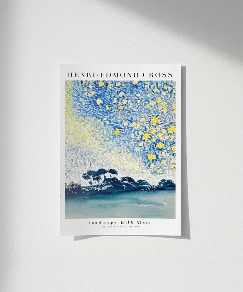 Çerçevesiz Poster Henri-Edmond Cross Yıldızlarla Dolu Manzara ürün görseli