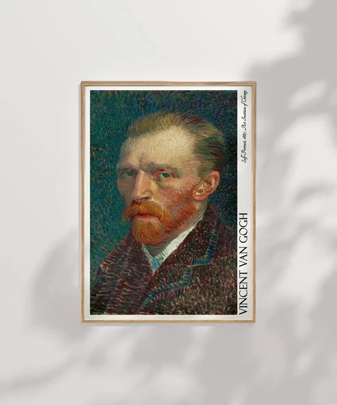 Çerçevesiz Poster Vincent Van Gogh Kişisel Portre - Resim 7