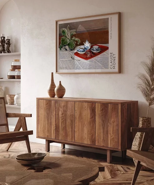 Çerçevesiz Poster Claude Monet Çay Servisi (1) - 3