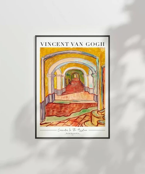 Çerçevesiz Poster Vincent Van Gogh Tımarhanedeki Koridor - Resim 2