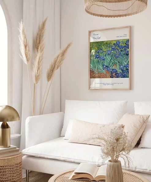 Çerçevesiz Poster Vincent Van Gogh Süsen Çiçekleri - Resim 3