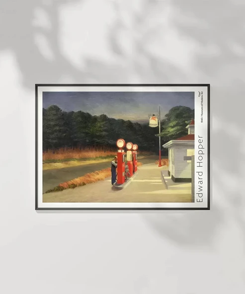 Çerçevesiz Poster Edward Hopper Gaz - Resim 6