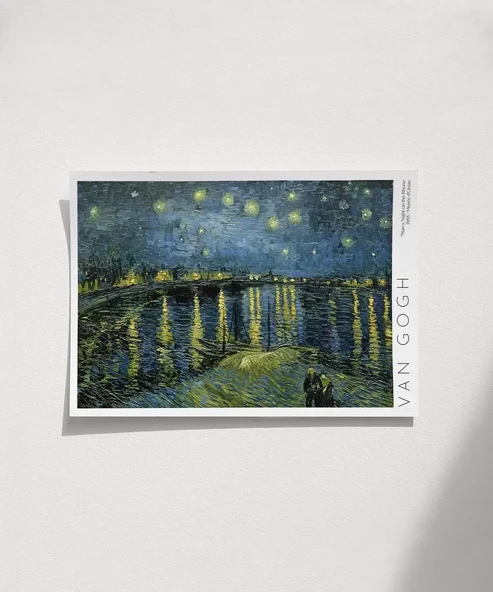 Çerçevesiz Poster Vincent Van Gogh Rhone'da Yıldızlı Geceler ürün görseli