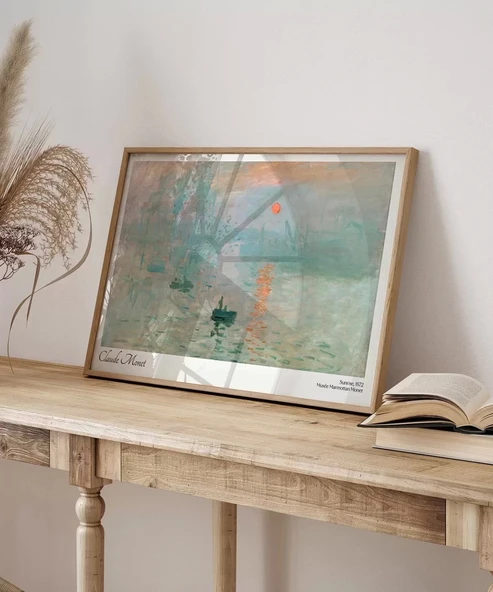 Çerçevesiz Poster Claude Monet Gündoğumu - Resim 4
