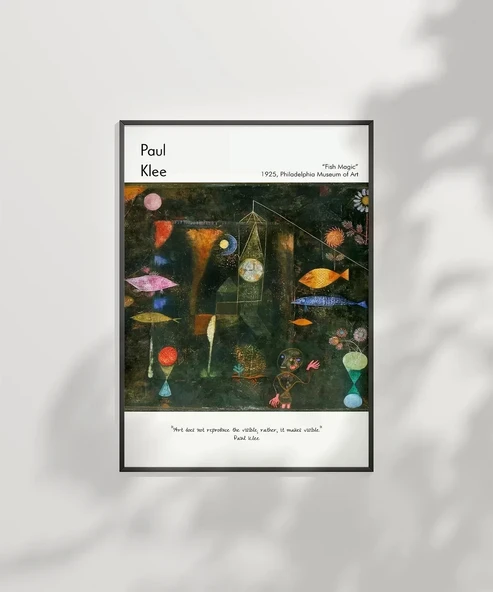 Çerçevesiz Poster Paul Klee Balık Büyüsü - Resim 2