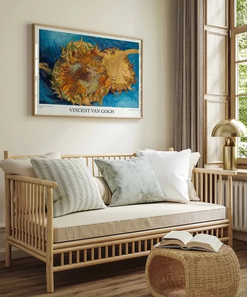 Çerçevesiz Poster Van Gogh Ayçiçekleri 1 - Resim 3